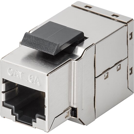 Bild 1 - Kab24 Cat6a Patchkabelverbinder / Doppelbuchse Rj45 / Snap in Montage