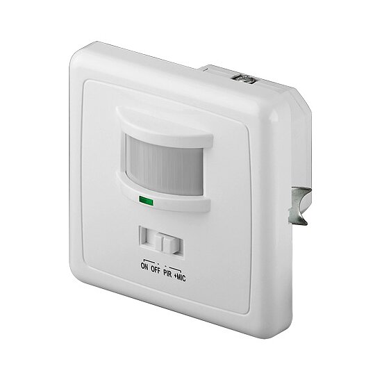 Bild 1 - Infrarot Bewegungsmelder Unterputz (Indoor) reagiert auf Bewegung und Akustik