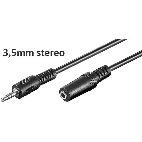 Bild 1 - Klinkenverlngerung, 3,5 mm Stereo Stecker auf 3,5mm Stereo Klinkenbuchse