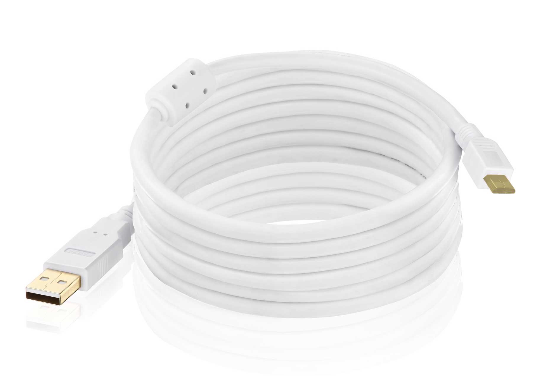 30 Cm USB 2.0 Kabel – Micro-USB Auf USB-A, In Weiß Für Handy, Controller & Mehr