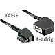 Kab24� Telefonverl�ngerungskabel TAE-F Stecker auf TAE-F Buchse