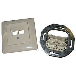 ISDN-Dose Unterputz 1 x Schraubanschluss, 2 x Rj45 Buchse