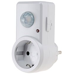 Zwischenstecker mit Bewegungsmelder 120�, 9m Reichweite , 230V/1200W, wei�