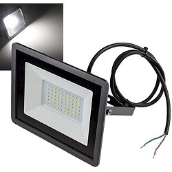 schwarzer LED Fluter mit 12/24 V Anschluss 50W 4123 L 4000K Neutralweiss IP65