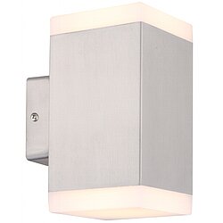 LED Wandleuchte Edelstahl warmweiss 3000K 2 x 450lm (oben und unten) 230V 11 Watt