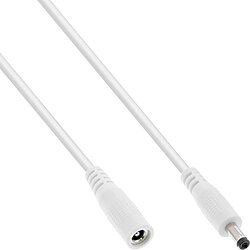 Niedervolt-Verlngerungskabel DC Verlngerung weiss 4,0mm x 1,7mm Stecker