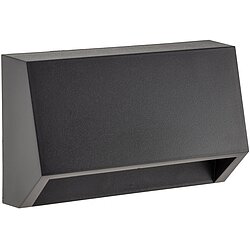 LED Wandleuchte 230V Anthrazit IP65 1,5W 110Lm Kunststoff warmwei�