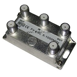High Quality Kabelfernseh / BK Verteiler 4-fach digitaltauglich fr vertikale Installation
