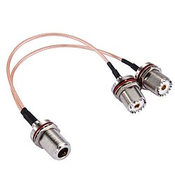 Y-Adapterkabel 1 x UHF / PL-259 Buchse auf N-Buchse