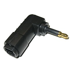Tolink-Winkeladapter Toslink-Buchse auf 3,5mm Optistecker.
