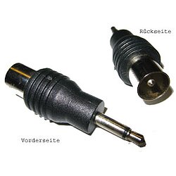 Mini-TV Adapter, 3,5mm Klinkenstecker auf Koaxstecker