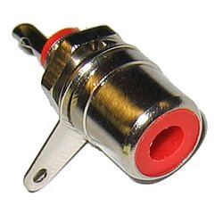 Cinch-Einbaubuchse mit Mutter und Ltfahnenring