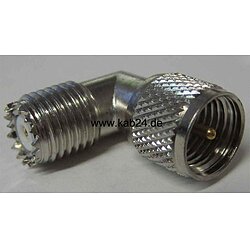 Mini UHF Winkeladapter Stecker auf Buchse