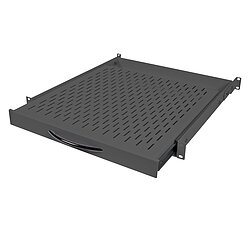 ausziehbarer Fachboden 1HE 750mm tief Auszug 680mm f�r Schranktiefe 1000mm schwarz