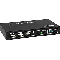 KVM Desktop Switch, 2-fach, HDMI 4K2K, USB 2.0 Hub, mit Audio
