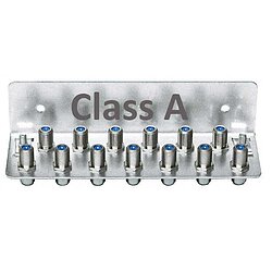 Kab24 HQ Erdungswinkel / Erdungsblock 11-fach Class A mit Cabelcon F-81-HQ F-Verbindern