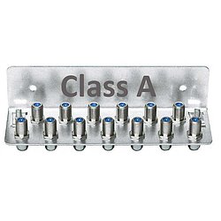 Kab24 HQ Erdungswinkel / Erdungsblock 13-fach Class A mit Cabelcon F-81-HQ F-Verbindern