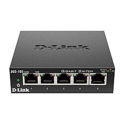 D-Link DGS-105 5-Port Gigabit Switch Metallgehuse