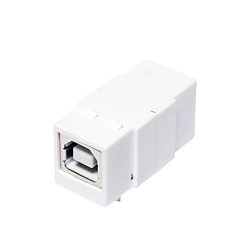 Kab24 Keystone Modul USB 2.0 B Buchse auf USB 2.0 B Buchse weiss