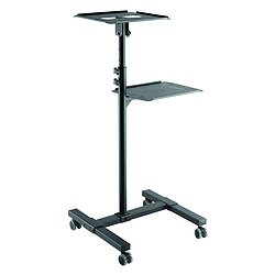 verstellbarer Projektor-/Laptopwagen Schwarz