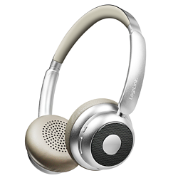 BT 6.0 AuraSolo-Headset, 20 Std.-Akku, ANC, 40 mm, Multi-Steuerung, Silber