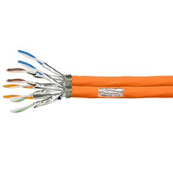 Duplex Verlegekabel PrimeLine, Cat.7, S/FTP, orange, 100 m