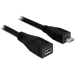 Micro USB Verl�ngerung schwarz, 0,5m Delock� 83567