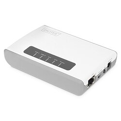 DIGITUS 2-Port USB 2.0 Wireless Multifunction Network Server, 300 Mbps