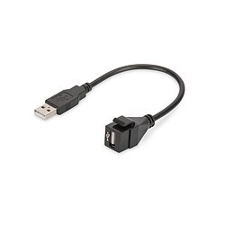 USB 2.0 Verl�ngerung 16cm auf USB Keystone Modul