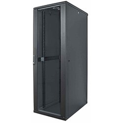 Netzwerkschrank / Serverschrank 19 Zoll 42 HE schwarz montiert H:203,3 x B:80 x T:80cm