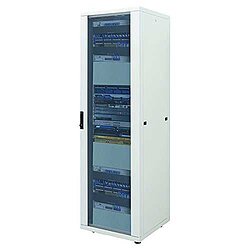 Kab24 Netzwerkschrank / Serverschrank 19 Zoll 42 HE grau H:205,7 x B:80 x T:80cm