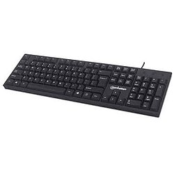 Manhattan Office Tastatur schwarz USB 104 Tasten