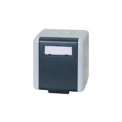 Outdoor Aufputzdose f�r 2 RJ45 Cat.6A Keystone Module, IP44