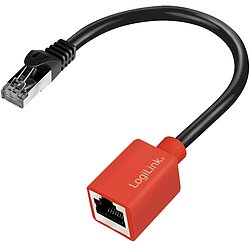 Portsafer Gerteschutzadapter fr RJ45 Anschlsse Cat.6A 0,2m