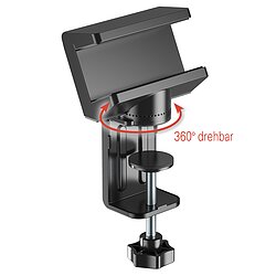 Klemmhalter fr Steckdosenleisten, 360 Dreh-Design, schwarz