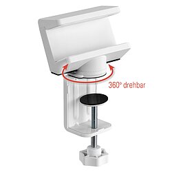 Klemmhalter fr Steckdosenleisten, 360 Dreh-Design, wei