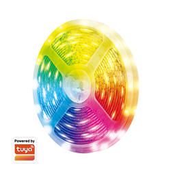 Wi-Fi Smart RGBW-LED-Band + tageslichtweiss, selbstklebend, 300 lm, Tuya kompatibel, 5 m