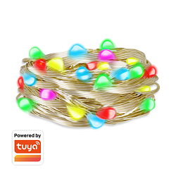 Wi-Fi Smart RGB-Lichterkette mit Fernbedienung Tuya kompatibel, 5 m USB Powerd