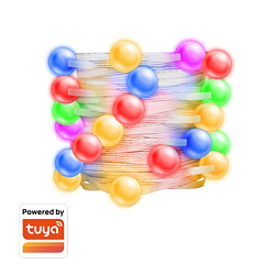 Wi-Fi Smart RGB-Lichterkette mit Fernbedienung Tuya kompatibel, 3 m USB Powerd