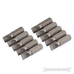 Chrom-Vanadium-Schlitzschraubendreher-Bits, 10er-Pckg. 6 mm