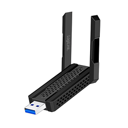 Wi-Fi 6E 5,8 GHz USB Adapter, bis zu 1201 Mbit/s, 4 dBi-Antennen, Hotspot-Funktion, Schwarz